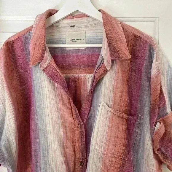 Lucky Brand  Relaxed Susie Slub Workwear Shirt - Picture 7 of 12